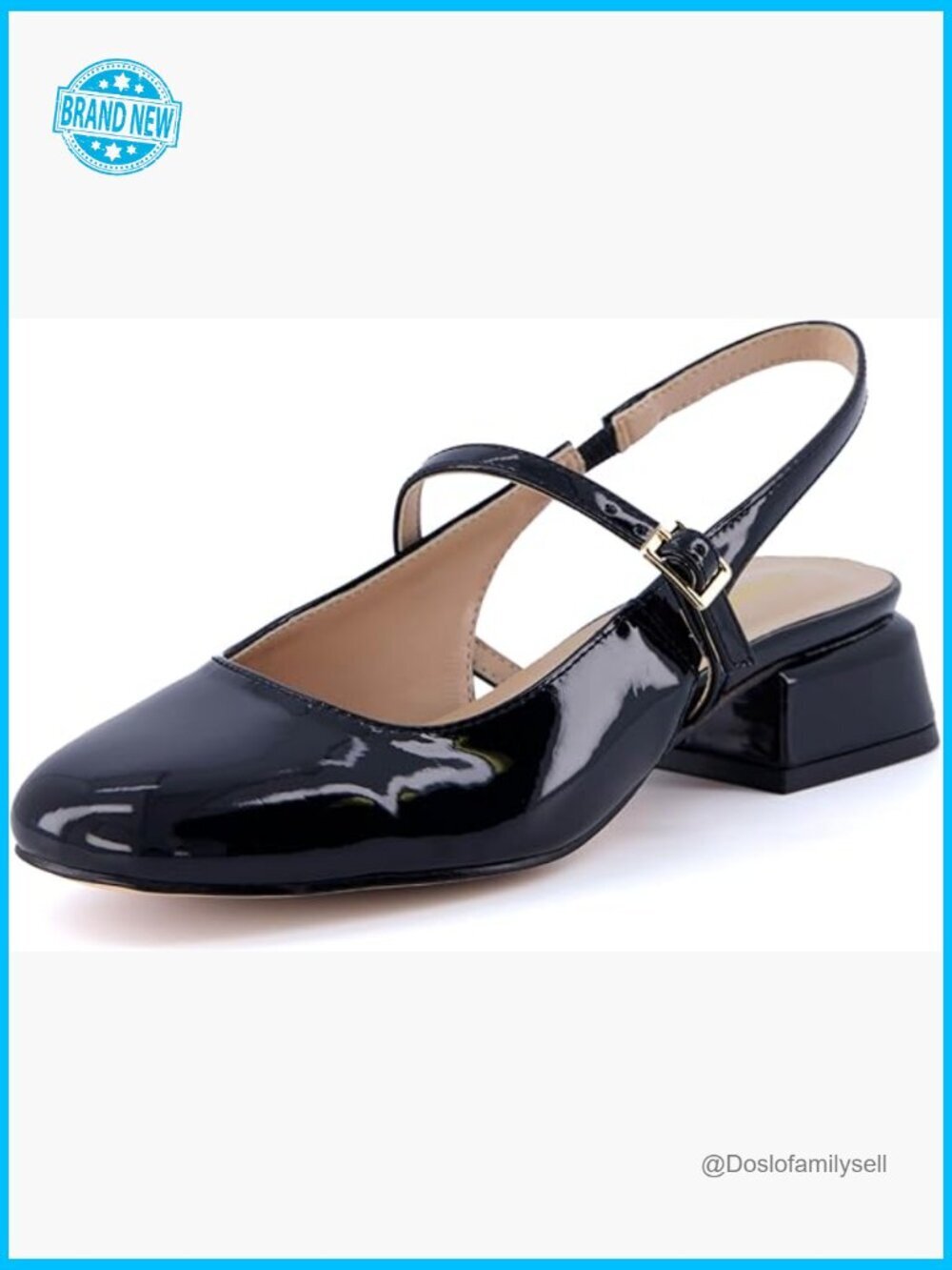 Classic Mary Jane Pumps with Memory Foam Block Heel Dress Shoes Wide Widths